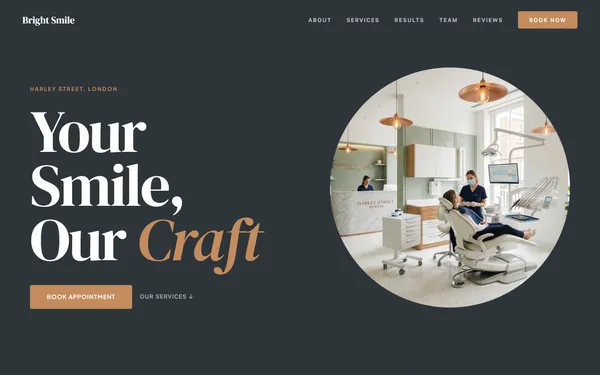 Bright Smile Dental website design by LucastForge