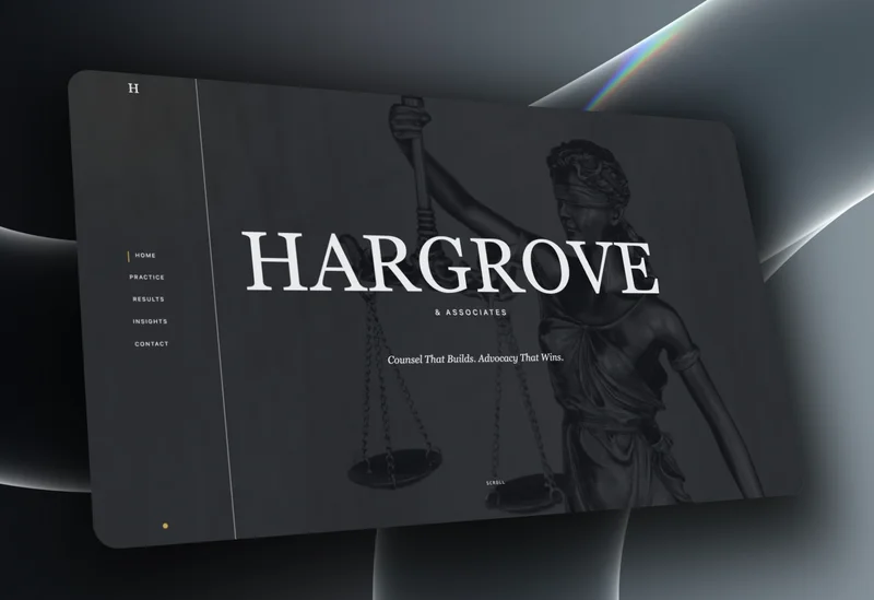 Hargrove & Associates law firm website by LucastForge